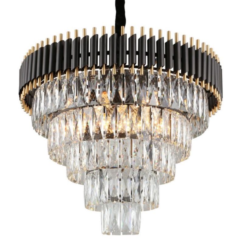 Empire Black Chandelier Crystal D 66 Черный Прозрачное Стекло Золотой Empire Black Chandelier Crystal D 66 Черный Прозрачное Стекло Золотой в Грозном | Loft Concept