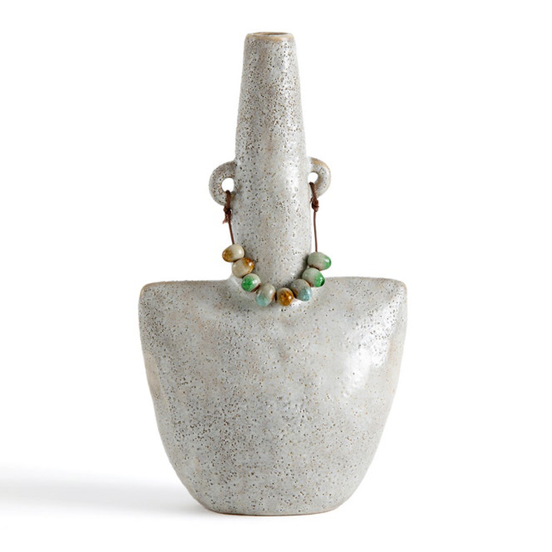 Ваза Ceramic Vase Beads On The Ears Бежевый Ваза Ceramic Vase Beads On The Ears Бежевый в Грозном | Loft Concept