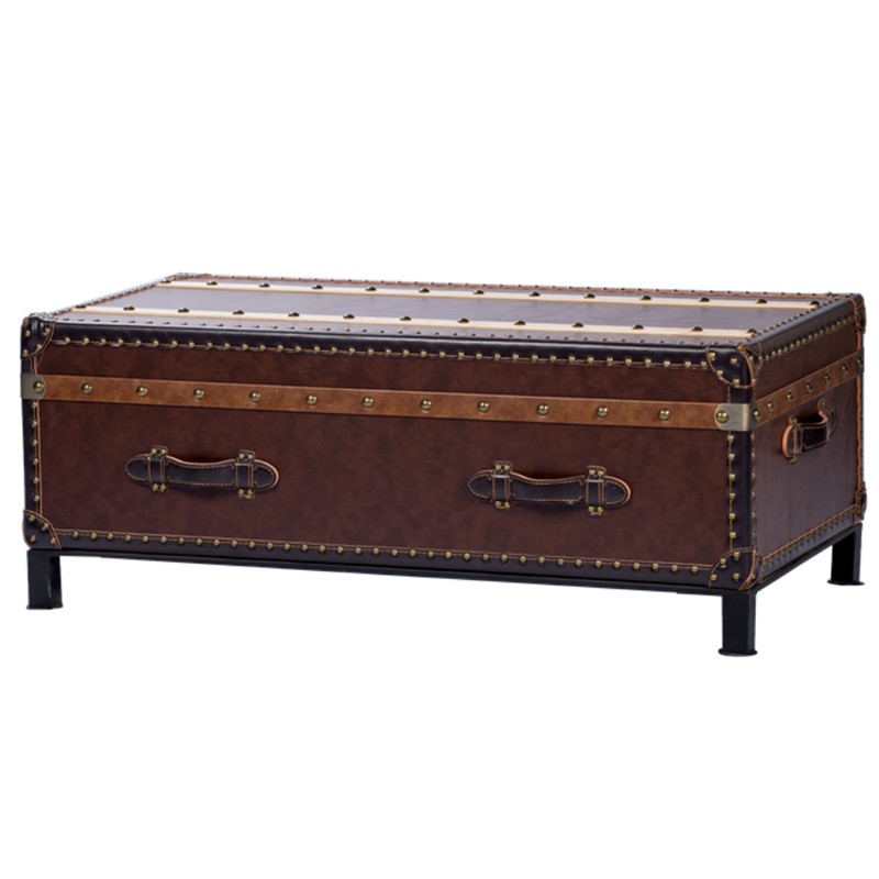 Кофейный Стол-Сундук Mayfair Steamer Trunk Коричневый винтаж Кофейный Стол-Сундук Mayfair Steamer Trunk Коричневый винтаж в Грозном | Loft Concept