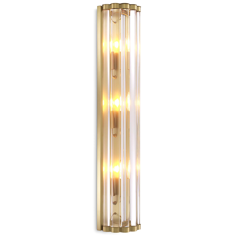 Бра Eichholtz Wall Lamp Amalfi Brass Прозрачное Стекло Латунь Бра Eichholtz Wall Lamp Amalfi Brass Прозрачное Стекло Латунь в Грозном | Loft Concept