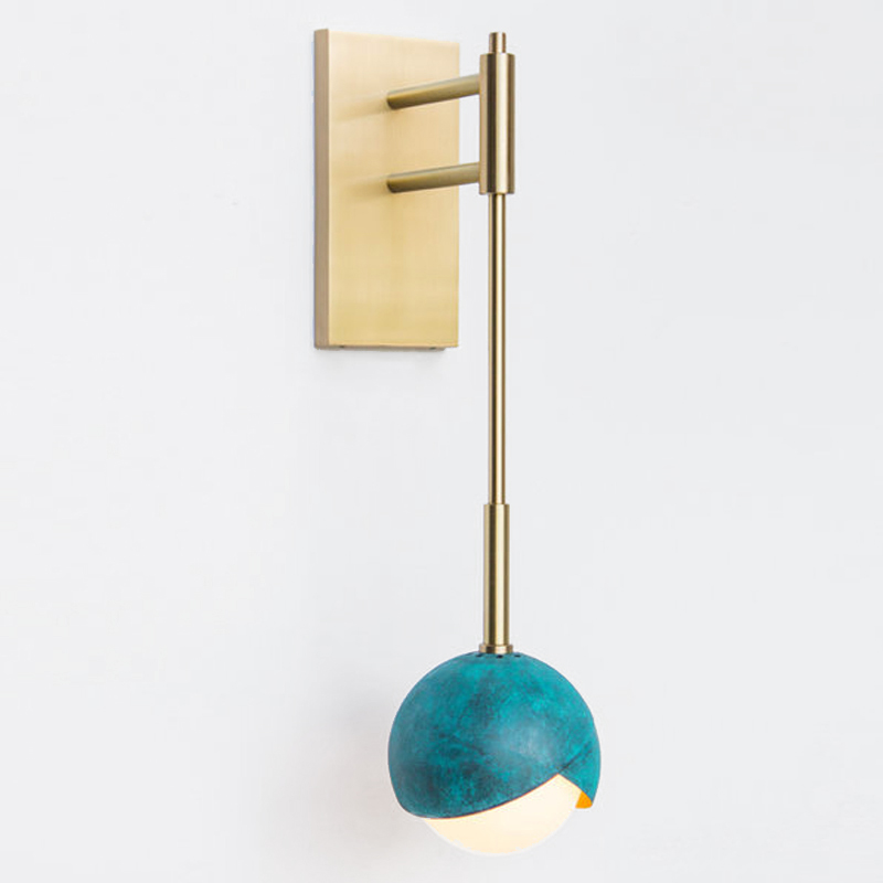 Бра Trella studio BENEDICT SCONCE Белый Бирюзовый Бра Trella studio BENEDICT SCONCE Белый Бирюзовый в Грозном | Loft Concept