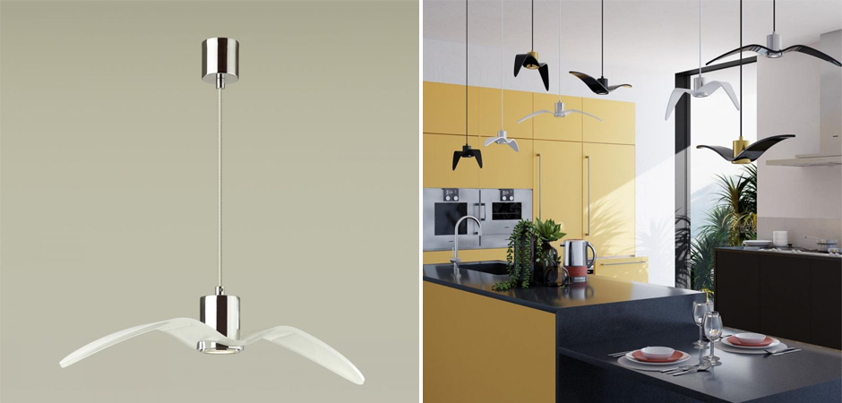 Подвесной светильник Seagull Average Chrome белый Подвесной светильник Seagull Average Chrome белый - Loft-Concept в Грозном