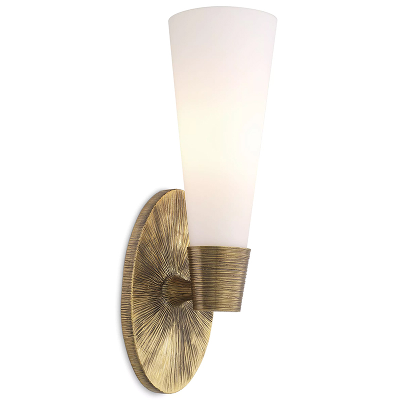 Бра Eichholtz Wall Lamp Nolita Single Белый Латунь Бра Eichholtz Wall Lamp Nolita Single Белый Латунь в Грозном | Loft Concept