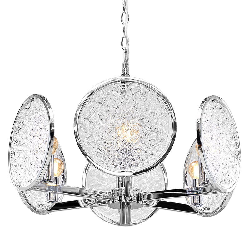 Люстра Geraldine Glass Silver Chandelier Прозрачное Стекло Серебряный Люстра Geraldine Glass Silver Chandelier Прозрачное Стекло Серебряный в Грозном | Loft Concept