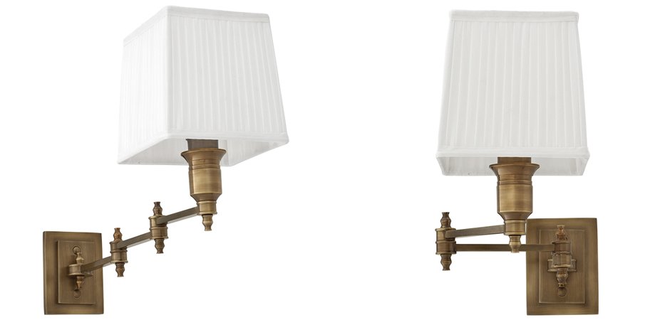 Бра Wall Lamp Lexington Swing Brass+White Бра Wall Lamp Lexington Swing Brass+White - Loft-Concept в Грозном