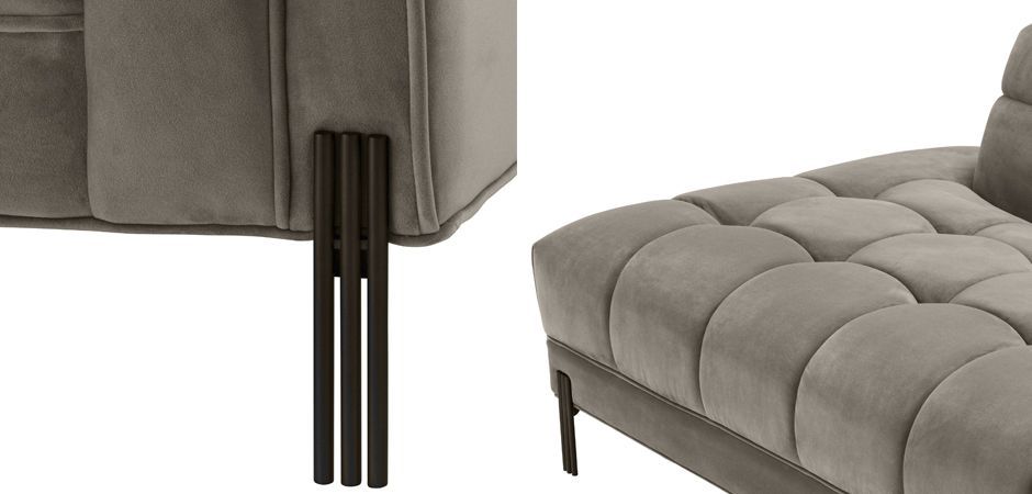 Кушетка Eichholtz Lounge Sofa Sienna Right greige - Loft-Concept в Грозном