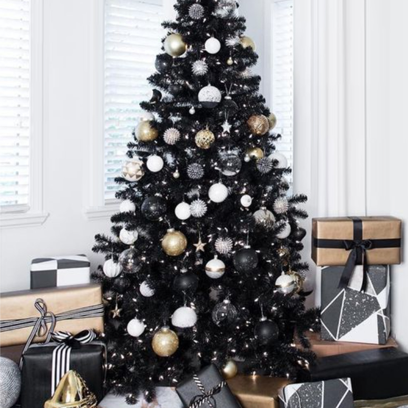 Дизайнерская Ель Christmas Tree Black and Gold Decor Черный Белый Золотой Дизайнерская Ель Christmas Tree Black and Gold Decor Черный Белый Золотой в Грозном | Loft Concept