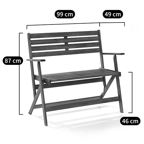 Деревянная садовая скамейка складная Gary Wood Bench в Грозном