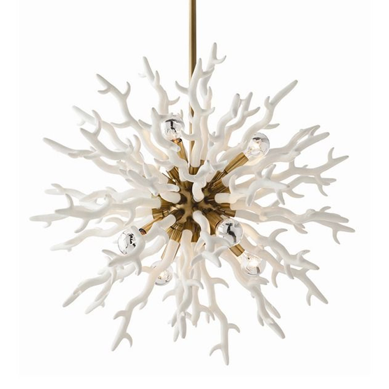 Люстра Arteriors DIALLO SMALL CHANDELIER Белый Золотой Люстра Arteriors DIALLO SMALL CHANDELIER Белый Золотой в Грозном | Loft Concept