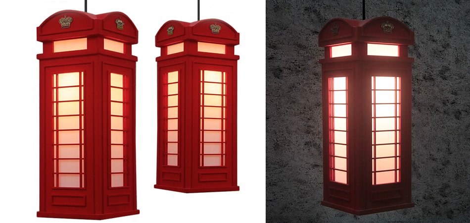 Подвесной светильник London Phone Booth Pendant - Loft-Concept в Грозном