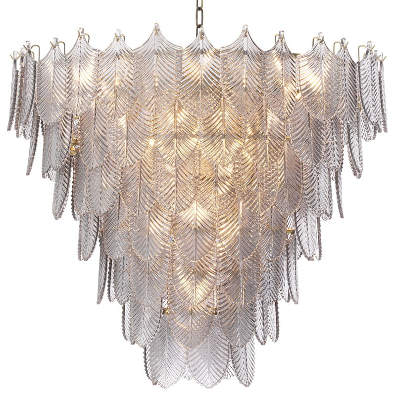 Люстра Eichholtz Chandelier Verbier L Латунь Стекло Смок Люстра Eichholtz Chandelier Verbier L Латунь Стекло Смок в Грозном | Loft Concept