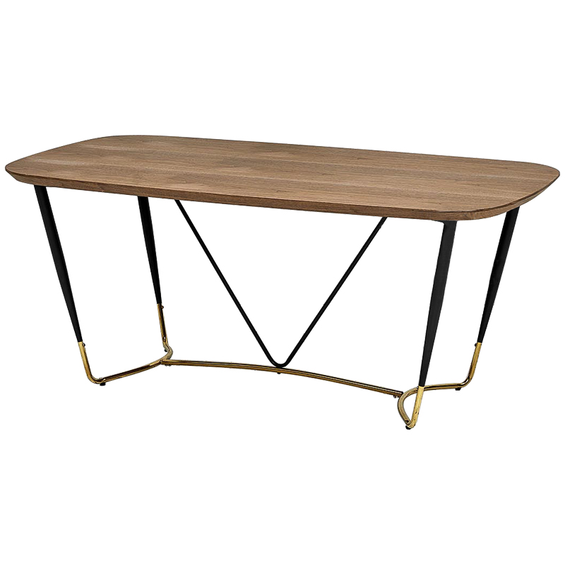 Обеденный стол Ariyan Dinner Table Коричневый Черный Золотой Обеденный стол Ariyan Dinner Table Коричневый Черный Золотой в Грозном | Loft Concept