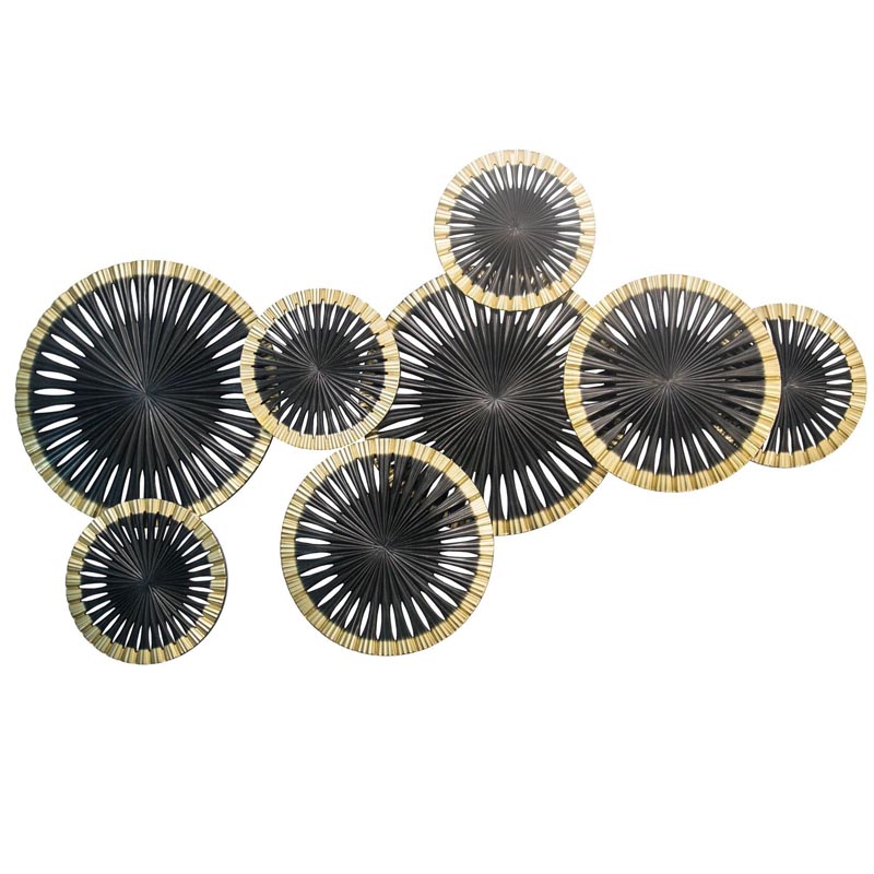 Арт-объект Apollo Black and Gold Wall Plaque Disc gap 8 Золотой Черный Арт-объект Apollo Black and Gold Wall Plaque Disc gap 8 Золотой Черный в Грозном | Loft Concept