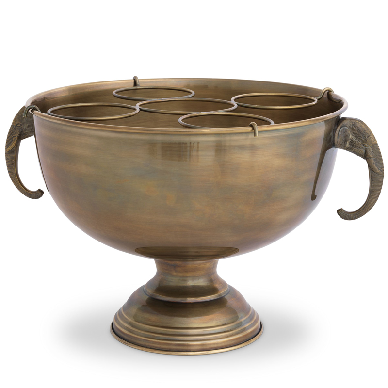 Ведерко для льда Eichholtz Champagne Cooler Maharaja Винтажная латунь Ведерко для льда Eichholtz Champagne Cooler Maharaja Винтажная латунь в Грозном | Loft Concept