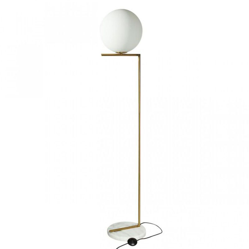 Торшер Flos IC Lights Gold c мраморным основанием Золотой Белый Белый Мрамор Bianco Торшер Flos IC Lights Gold c мраморным основанием Золотой Белый Белый Мрамор Bianco в Грозном | Loft Concept