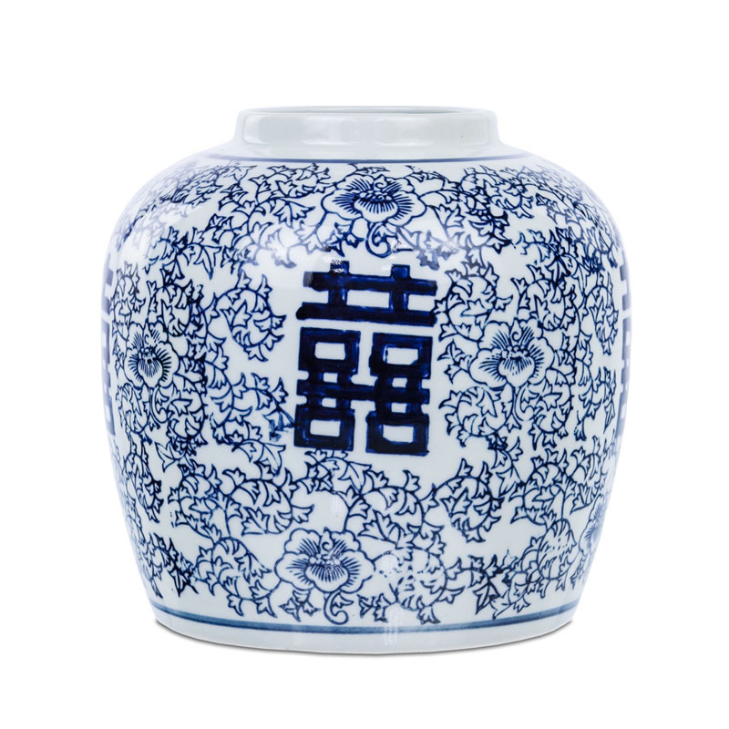 Китайская ваза Blue & White Ornament Vase Белый Синий Китайская ваза Blue & White Ornament Vase Белый Синий в Грозном | Loft Concept