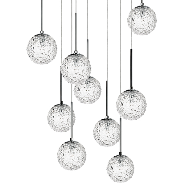 Люстра Soranzo Glass Balls 9 Хром Прозрачный Люстра Soranzo Glass Balls 9 Хром Прозрачный в Грозном | Loft Concept