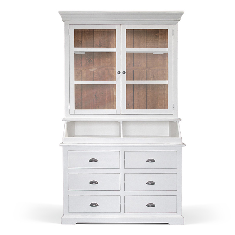Шкаф Ruggerio Provence HARMONIE Glass Door small Белый Шкаф Ruggerio Provence HARMONIE Glass Door small Белый в Грозном | Loft Concept