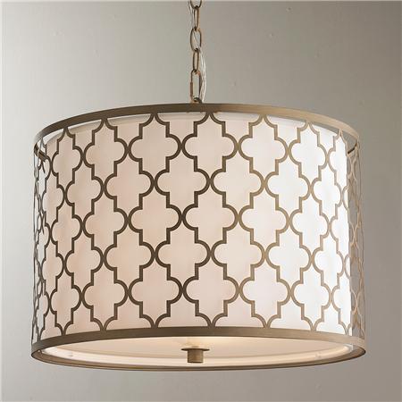 Люстра Contempo Arabesque Convertible Drum Pendant Латунь Люстра Contempo Arabesque Convertible Drum Pendant Латунь в Грозном | Loft Concept