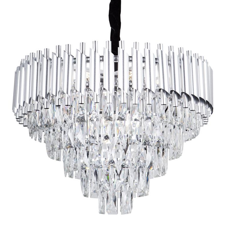 Круглая многоярусная люстра Empire Crystal Silver Серебряный Круглая многоярусная люстра Empire Crystal Silver Серебряный в Грозном | Loft Concept