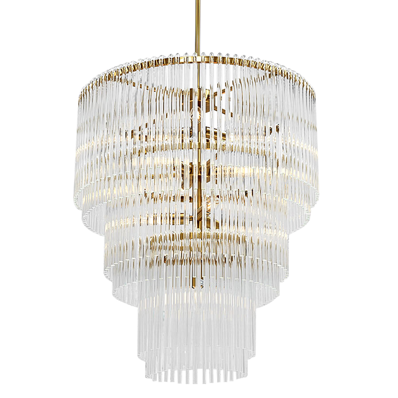 Люстра Nembus Cascade Chandelier Прозрачное Стекло Золотой Люстра Nembus Cascade Chandelier Прозрачное Стекло Золотой в Грозном | Loft Concept