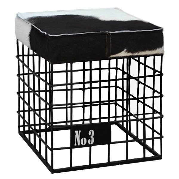 Табурет Cow Skin stool Черно-белый Черный матовый Табурет Cow Skin stool Черно-белый Черный матовый в Грозном | Loft Concept
