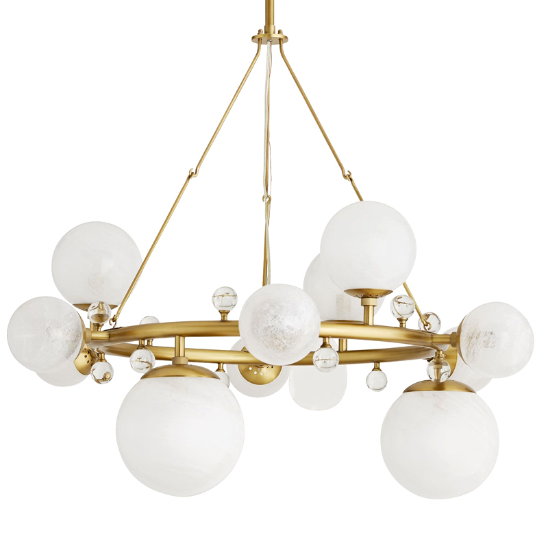 Люстра Arteriors TROON ROUND CHANDELIER Золотой Белый Люстра Arteriors TROON ROUND CHANDELIER Золотой Белый в Грозном | Loft Concept