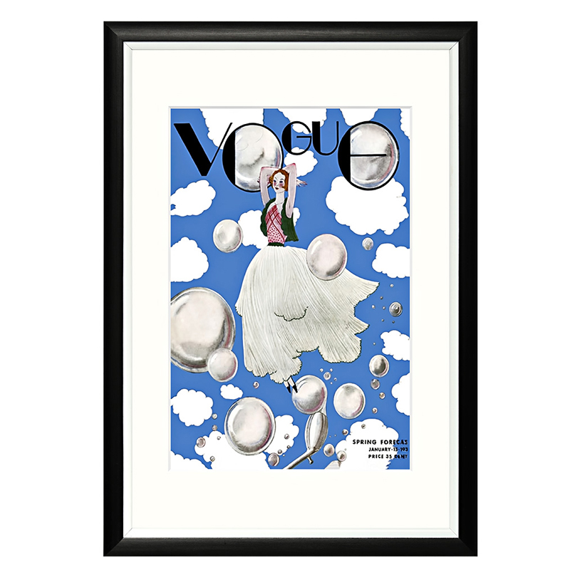 Постер Vogue January 1931 Черный Белый Синий Постер Vogue January 1931 Черный Белый Синий в Грозном | Loft Concept