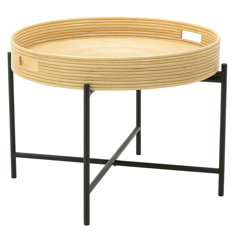 Кофейный стол-поднос Odelis Rattan Table Черный Древесина в Грозном | Loft Concept 
