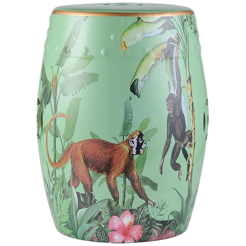 Керамический табурет Monkey Tropical Animal Ceramic Stool Green Зеленый Мульти Керамический табурет Monkey Tropical Animal Ceramic Stool Green Зеленый Мульти в Грозном | Loft Concept
