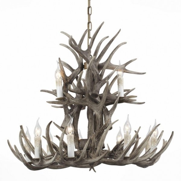 Люстра Hornland Chandelier 12 Grey Серый Люстра Hornland Chandelier 12 Grey Серый в Грозном | Loft Concept