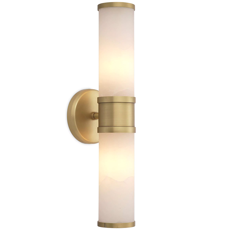 Бра Eichholtz Wall Lamp Claridges Double Латунь Бежевый Бра Eichholtz Wall Lamp Claridges Double Латунь Бежевый в Грозном | Loft Concept