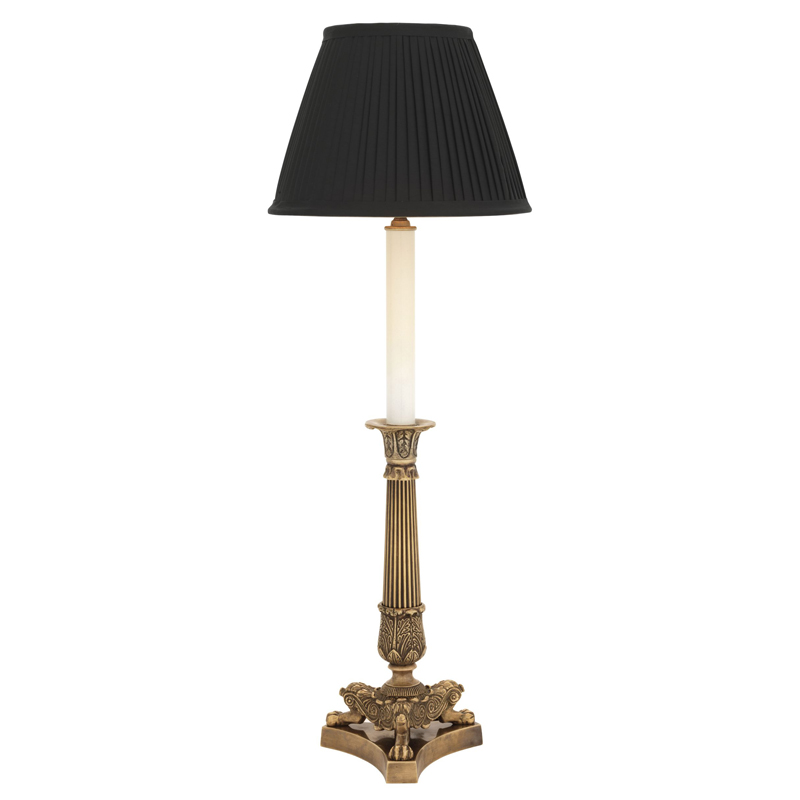 Настольная лампа Eichholtz Table Lamp Perignon Brass Винтажная латунь Черный Настольная лампа Eichholtz Table Lamp Perignon Brass Винтажная латунь Черный в Грозном | Loft Concept