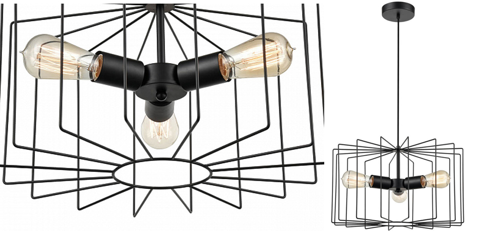 Люстра Cage Wire Color black Люстра Cage Wire Color black - Loft-Concept в Грозном