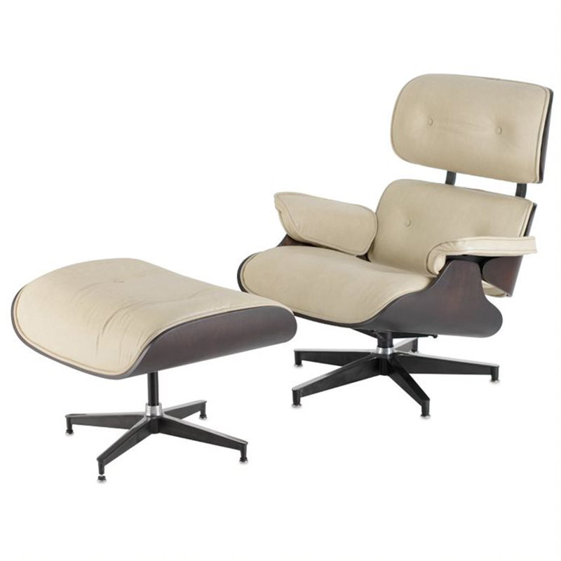 Кресло Eames Lounge Chair & Ottoman cream Кремовый в Грозном | Loft Concept 