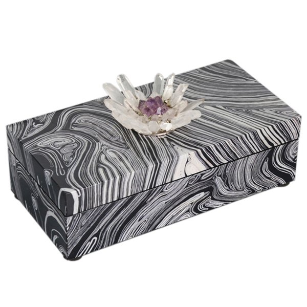 Шкатулка stone Flower Gray Серый Шкатулка stone Flower Gray Серый в Грозном | Loft Concept