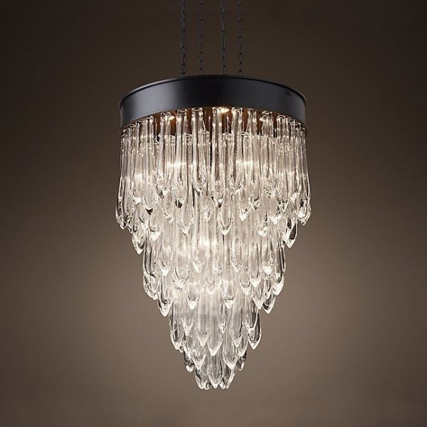 Люстра RH TEAR DROP GLASS 70 Черный Люстра RH TEAR DROP GLASS 70 Черный в Грозном | Loft Concept