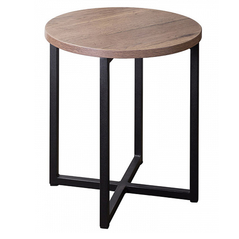 Приставной стол Industrial Oak Heidi Side Table Черный Дерево Табак Приставной стол Industrial Oak Heidi Side Table Черный Дерево Табак в Грозном | Loft Concept