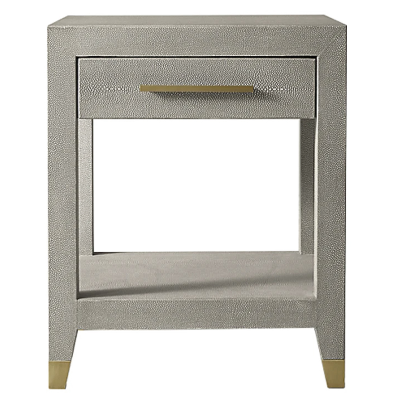 Charles Stingray Gray Side Table Приставной стол серый скат Золотой Серый Charles Stingray Gray Side Table Приставной стол серый скат Золотой Серый в Грозном | Loft Concept