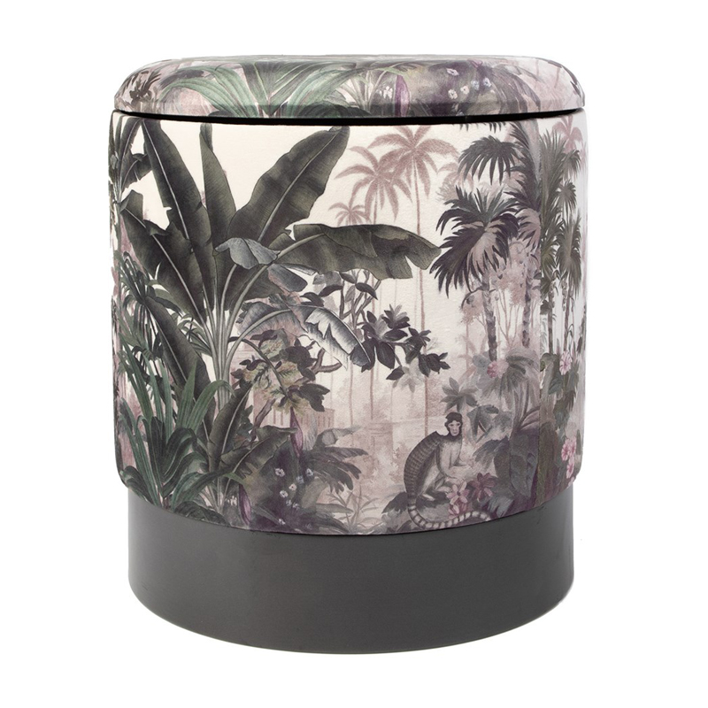 Пуф PUF Jungle Print rainforest Мульти Черный Пуф PUF Jungle Print rainforest Мульти Черный в Грозном | Loft Concept