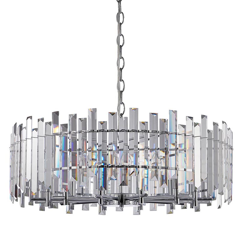Люстра Langley Chandelier chrome 80 Хром Прозрачный Люстра Langley Chandelier chrome 80 Хром Прозрачный в Грозном | Loft Concept