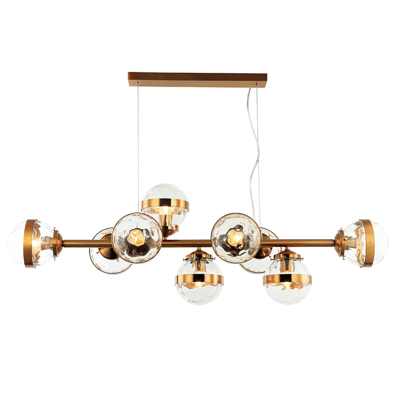 Люстра Greyson Chandelier 9 lamp Глянцевое золото Прозрачный в Грозном | Loft Concept 