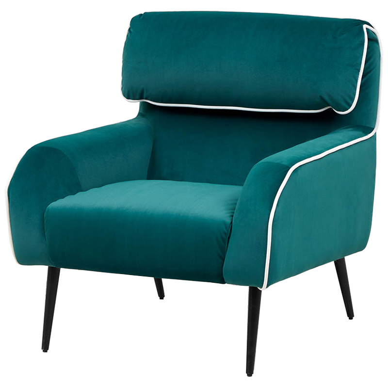 Кресло Basil Armchair Изумрудный Белый Черный Кресло Basil Armchair Изумрудный Белый Черный в Грозном | Loft Concept