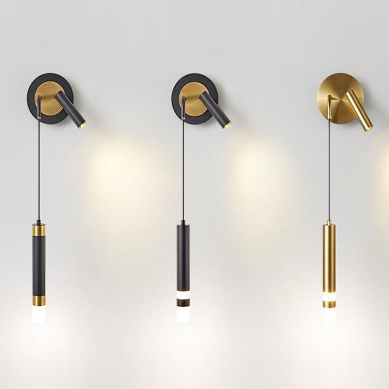 Бра-спот с подвесным светильником Spot Sconce Hanging Lamp Черный Латунь Бра-спот с подвесным светильником Spot Sconce Hanging Lamp Черный Латунь в Грозном | Loft Concept