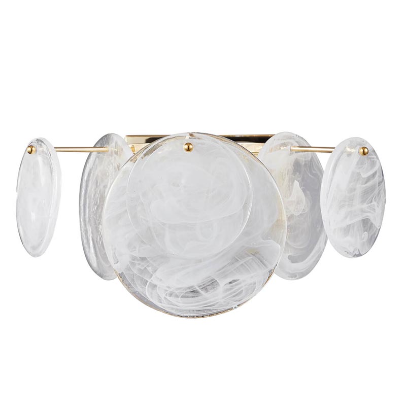 Бра Everett Sconce Белое матовое стекло Золотой Бра Everett Sconce Белое матовое стекло Золотой в Грозном | Loft Concept