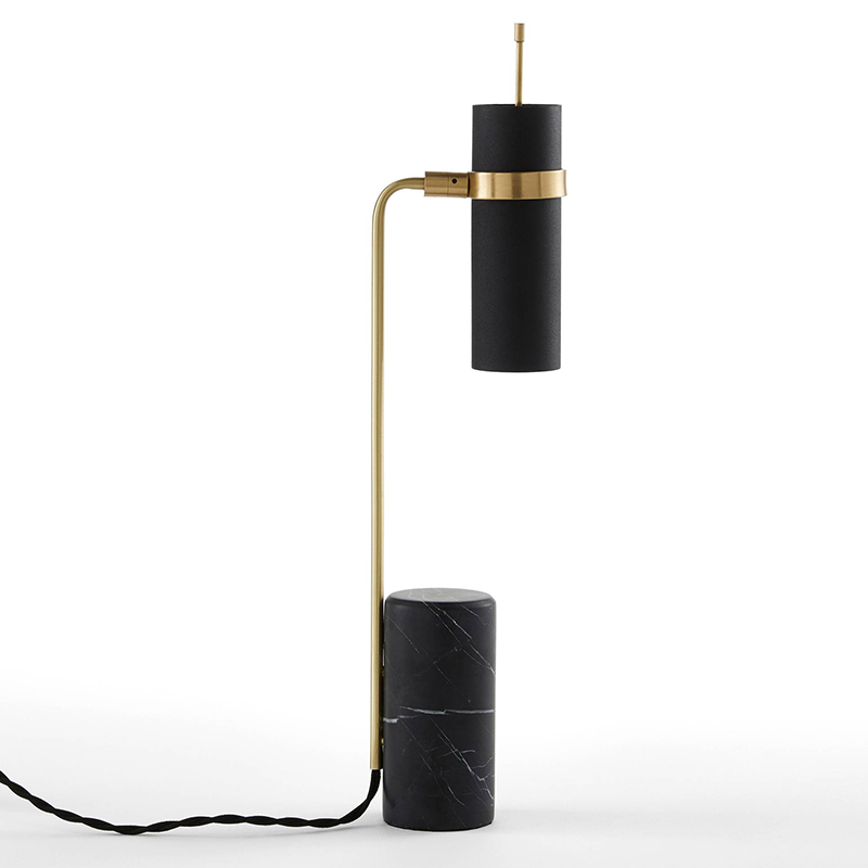 Настольная лампа Detlef Table lamp black marble Черный Мрамор Nero Латунь Настольная лампа Detlef Table lamp black marble Черный Мрамор Nero Латунь в Грозном | Loft Concept