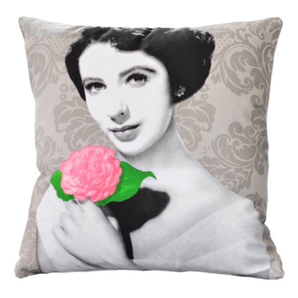 Декоративная подушка Elizabeth Taylor Розовый Серый Мульти Декоративная подушка Elizabeth Taylor Розовый Серый Мульти в Грозном | Loft Concept