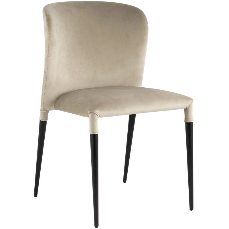 Стул Lori Chair Бежевый Велюр Бежевый Черный Стул Lori Chair Бежевый Велюр Бежевый Черный в Грозном | Loft Concept