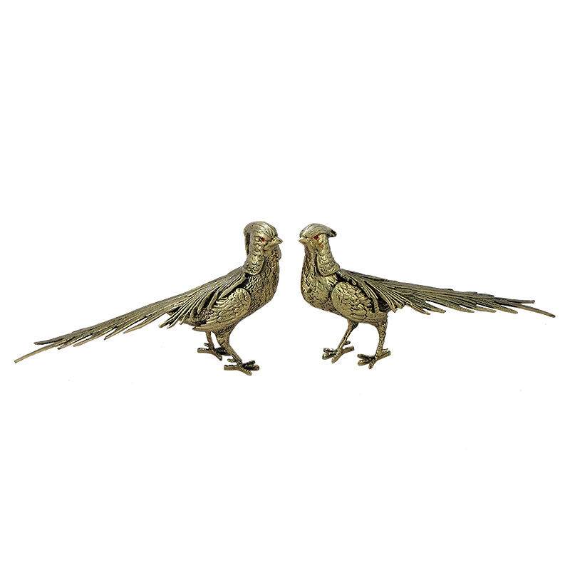 Статуэтка бронзовая пара Фазаны Bronze Birds Золотой Статуэтка бронзовая пара Фазаны Bronze Birds Золотой в Грозном | Loft Concept