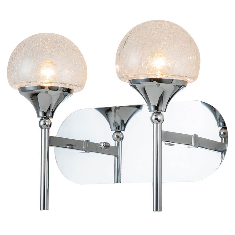 Бра Lluis two Wall Lamp Хром Прозрачный Бра Lluis two Wall Lamp Хром Прозрачный в Грозном | Loft Concept